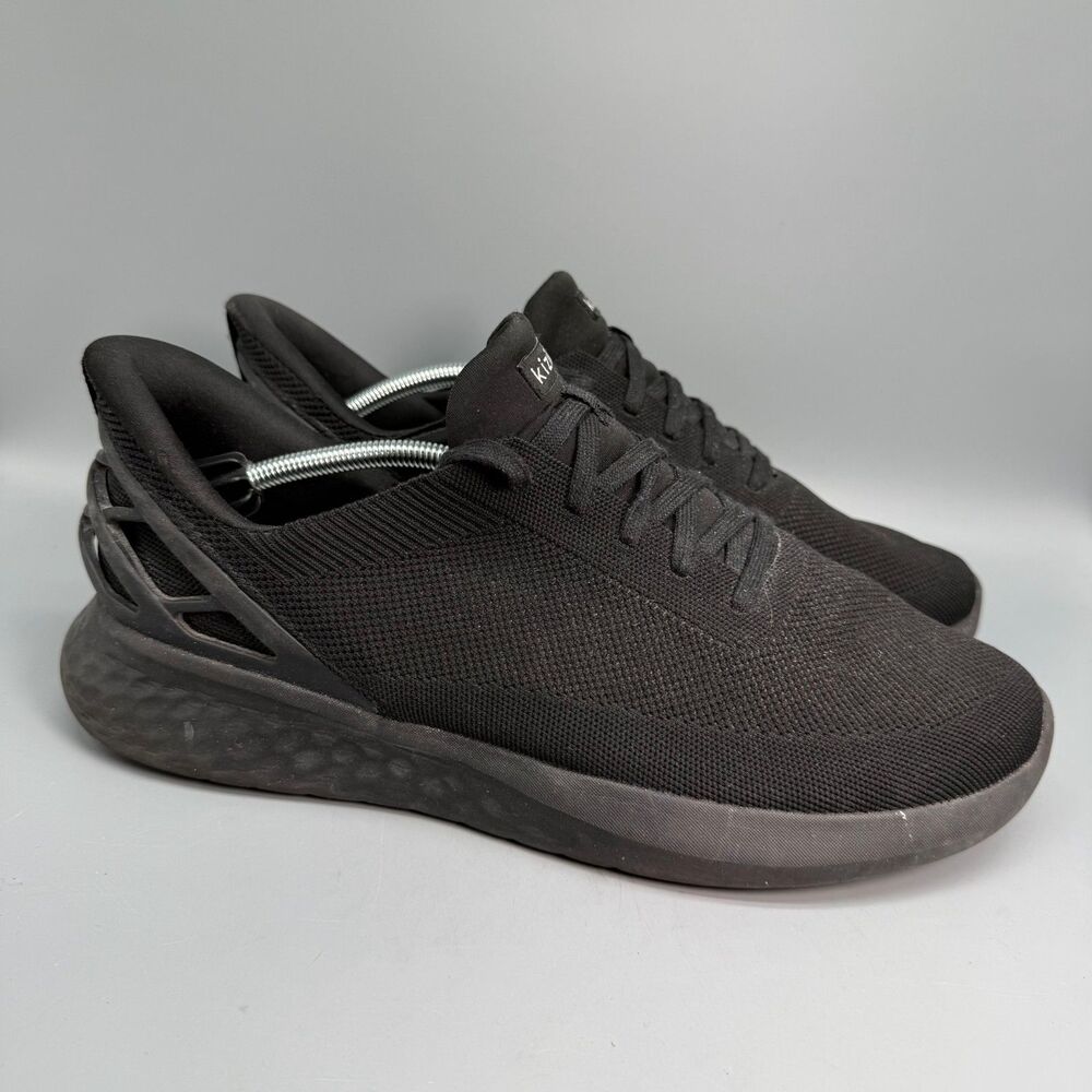 Kizik Athens Men's 13 Triple Black Lace-Up Low Athletic Comfort Sneakers Shoes